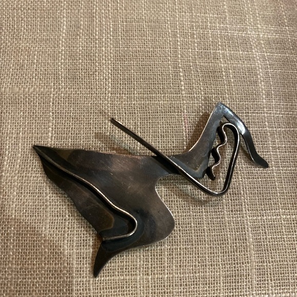 Vintage Brooch Sterling Silver Ed Wiener Signed Artist Piece modernist dancer - Picture 4 of 14